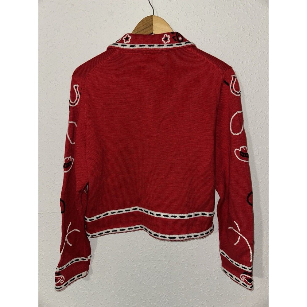 Michael Simon New York Western Cowgirl Hats & Boots Women’s Medium Sweater 1997 - Picture 5 of 5